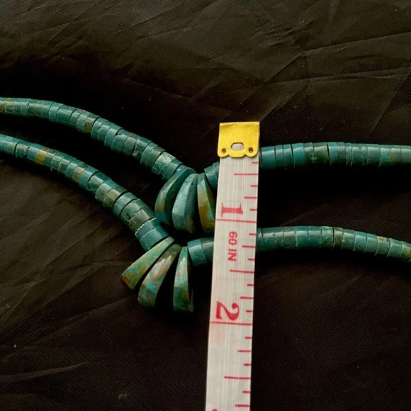 Heishi Turquoise Native American Beaded Necklace Jacla - Picture 13 of 13